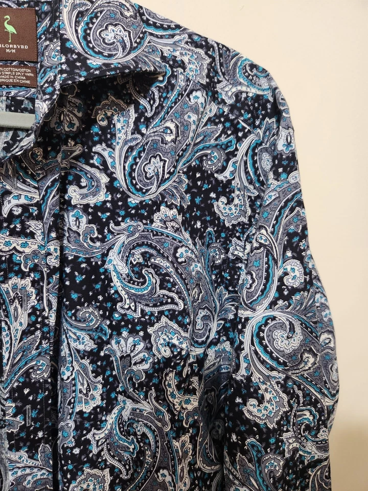 Camisa de vestir de cachemira manga larga con botones M colección TailorByrd para hombre Foto 4 de 4