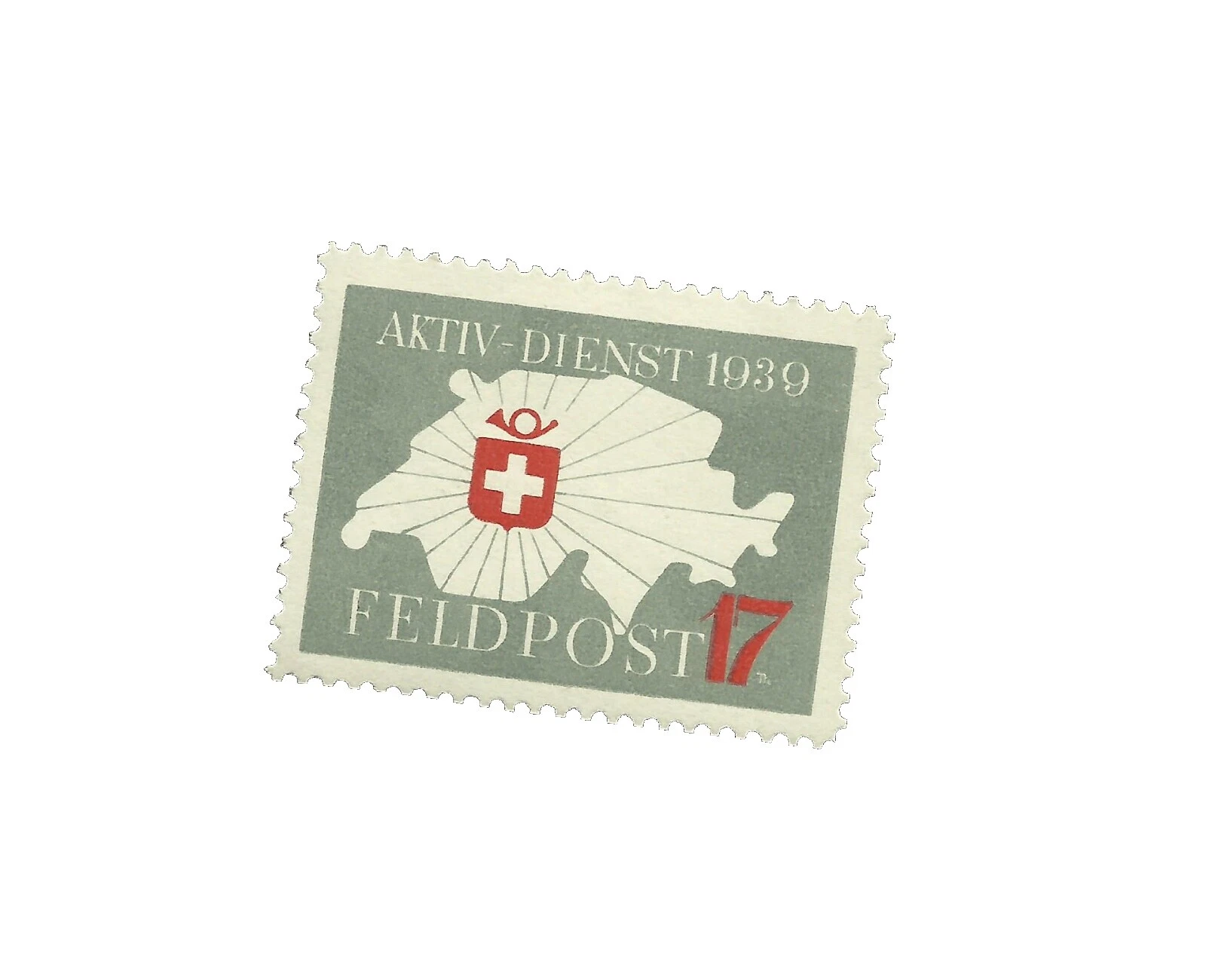 Militar, estampillas de contraportadas de guerra Swiss