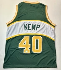 Shawn Kemp Signed Seattle Supersonics Custom Pro StyleJersey COA Beckett