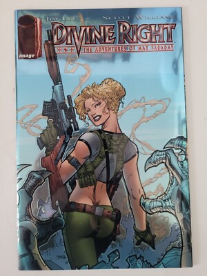 DIVINE RIGHT Adventures of Max Faraday #3 (1997) IMAGE CHROMIUM VARIANT! JIM LEE