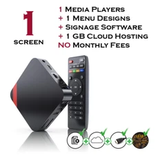 Digital Menu Board includes - Signage Player, Software, and Content Design