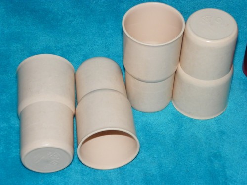 Lot- 4 (16 Available) TUPPERWARE 12 oz TUMBLERS 2412 Tan/Beige/Ivory Cups/Glass - Picture 5 of 12