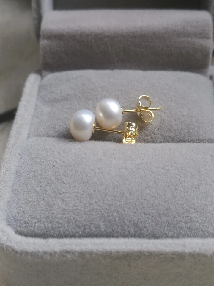 Venta al por mayor Pendientes AAA Akoya 14-15 mm perlas blancas 14k promoción por tiempo limitado Foto 3 de 3