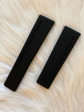 Alain Silberstein Black Rubber Silicone Watch Band Strap 22MM