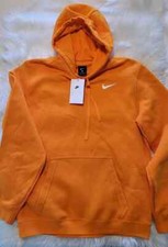 New Mens Nike Fleece Hoodie Pullover Light Orange Sportswear MEDIUM 60