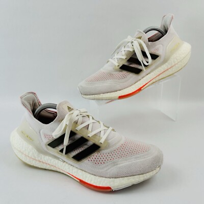 adidas Ultraboost 21 Cloud White Solar Red Women s Size 10 S23840 Running