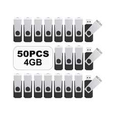 TOPESEL USB Flash Drive 50PCS 4GB Bulk USB 2.0 Flash Drive Memory Stick USB D...