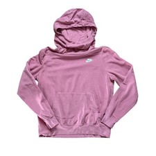 Nike Womens Funnel Neck Fleece Hoodie/Sweatshirt-Pink-Small-GUC