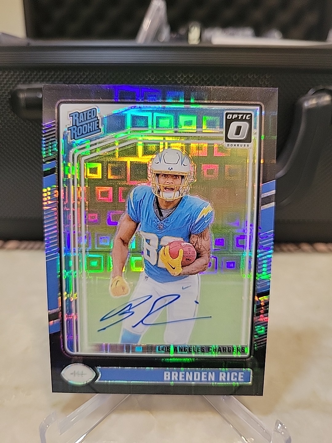 2024 Panini Donruss Optic Brenden Rice Black Pandora Auto #/25 RC