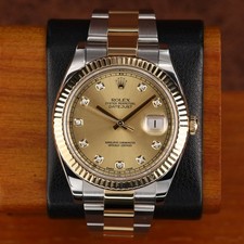 Rolex Datejust 41 126333 Champagne Diamond Dial Two-Tone 2017 Papers