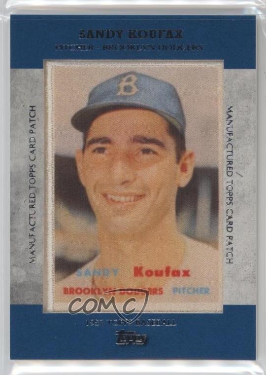 2013 Topps Manufactured Card Patch Sandy Koufax #MCP-12 Patch HOF 0ji1