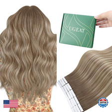 Ugeat Balayage Tape in Human Hair Extensions Invisible Real Remy