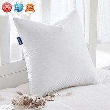 MIULEE 26x26 Euro Pillow Inserts,Set of 2 Down Feather Throw Pillows for...