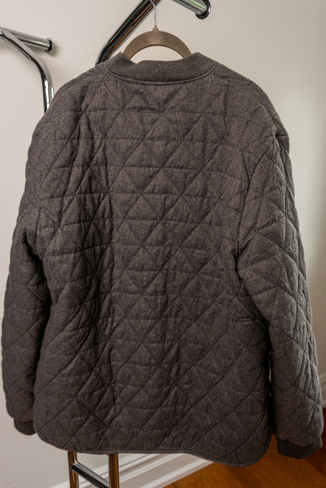 Sovereign Code Quilted Bomber Jacket – Gray - image 2