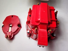 6 CYLINDER RED HEI Distributor Cap, Coil Cover & Rotor Kit V6