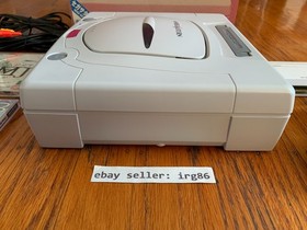 Sega Saturn white Japanese console system with box 2 games memory card US seller