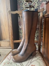 Vintage 60s/70s Rubber Heeled Go Go Boots / Wellington UK Size 3