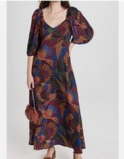 Farm Rio Dotted Macaws Midi Dress, Size XS, EUC