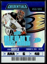 2019-20 Upper Deck Credentials Kevin Boyle 453/999 Anaheim Ducks #81