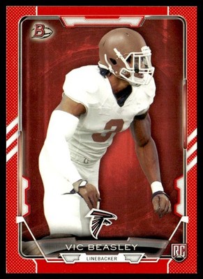 2015 Bowman Rookies Red Vic Beasley Rookie 075/199 Atlanta Falcons #13