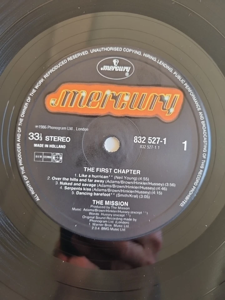 The Mission - The First Chapter Vinyl LP Mercury Records Netherlands 1987 - Image 4 of 4
