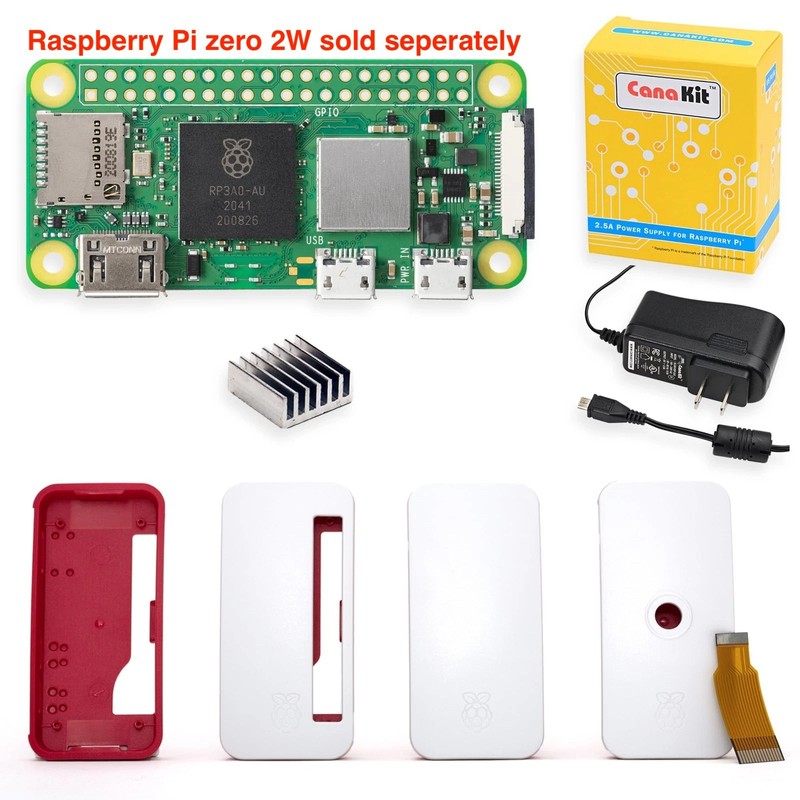 CanaKit Raspberry Pi Zero 2 W Basic Kit with Official Case (excludes Pi zero 2W)