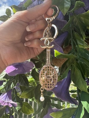Preowned Tennis Racket Bag Charm C Great Condition Box Not Included