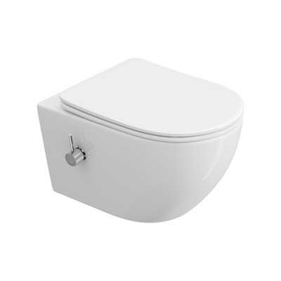 Dusch WC mit Integrierter Düse,Spülrandlos,WC mit Bidet Funktion,Taharet WC