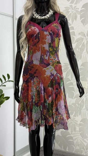 Damen Etro Kleid Mehrfarbig Seide 36 / S / 44
