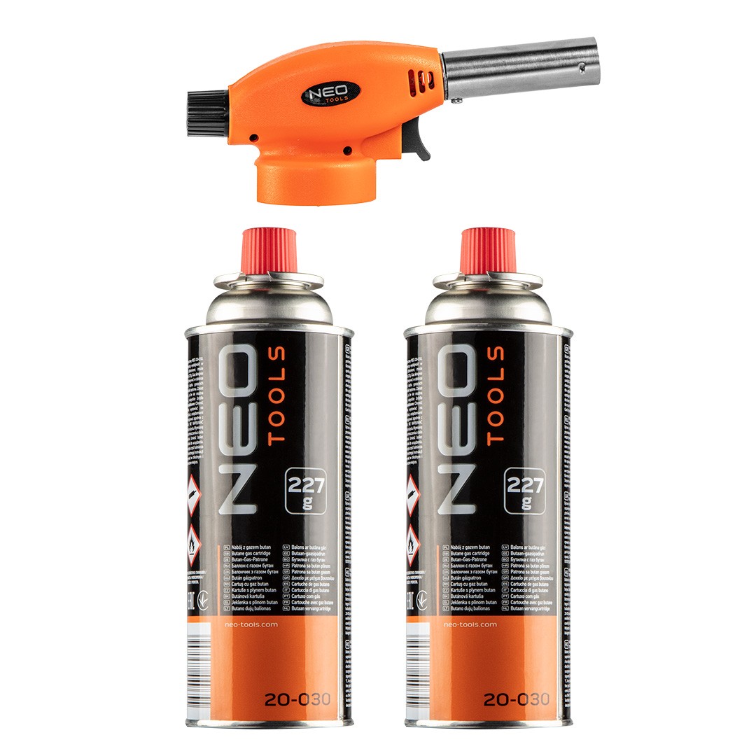 Für TOPEX-NEO-GRAPHITE NARZ�DZIA 20-040 SCREW GAS BURNER + 2 GAS CARTRIDGES