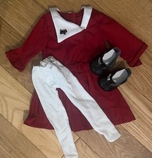 American Girl Doll: Kit Kittredge Red Holiday Christmas Outfit Dress w/ SCOTTIE