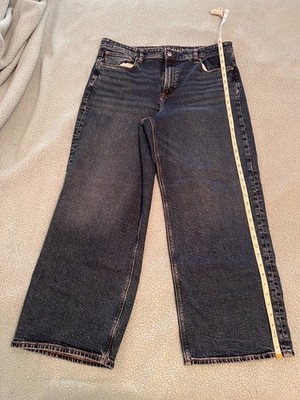 AE American Eagle High-Waisted Stovepipe Jean Women's Size 16 Dark Blue