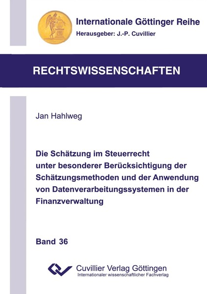 Jan Hahlweg | Die SchäTzung Im Steuerrecht Unter Besonderer BerüCksichtigung...-image