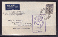 AUSTRALIA 1951 FFC KLM TO SYDNEY VIA BLAK NETHERLANDS NEW GUINEA, CACHET #C2219