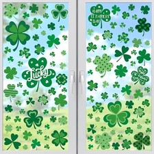 120 PCS St Patricks Day Decorations, 4 Sheets St Patricks Day Window Shamrock