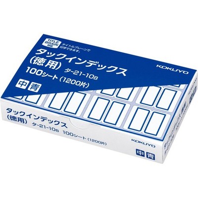 Label Tack Index Value Medium 12 pieces x 100 sheets Blue Ta-21-10B