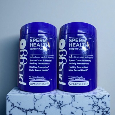 Prego Sperm Health 2 Pack Male Reproductive Wellness & Vitality Supplement Pro
