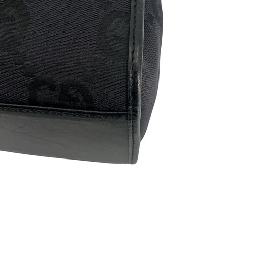GUCCI Jackie Bolso de Hombro Bolso de Mano GG Lona Cuero Negro Usado Excelente+ - Imagen 11 de 18