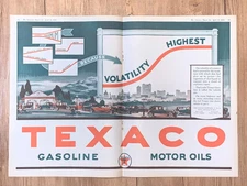 Magazine Ad - 1924 - Texaco Motor Oil & Gasoline - (two-pages)