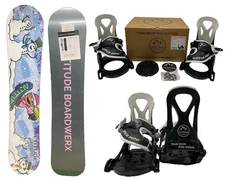 GIRLS LIL' RIPPER BEGINNER SNOWBOARD 115CM W/ RIPPER MINI BINDINGS SMALL (1K-3K)