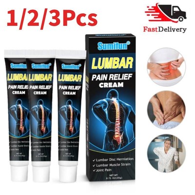 1-3X Lendenwirbelsäule Arthritis Ischias Rheumatoide Muskel Schmerzlinderung Creme HEISS