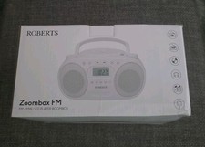 Image of Roberts ZOOMBOX FM/AM - White CD Boombox - Mains & Battery's - New 