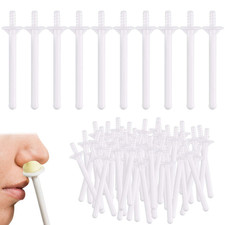60 Pieces Plastic Wax Applicator Wands with Disposable Spatulas for Nose Hair Re
