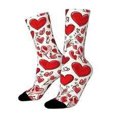 Fun Heart Socks Unisex, one size, quality and rare FREE SHIPPING