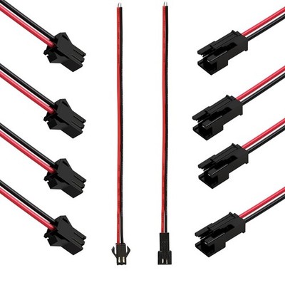 20 Pairs JST SM 2 Pin 22 AWG Male & Female Connector Plug with 135mm Cable - ...
