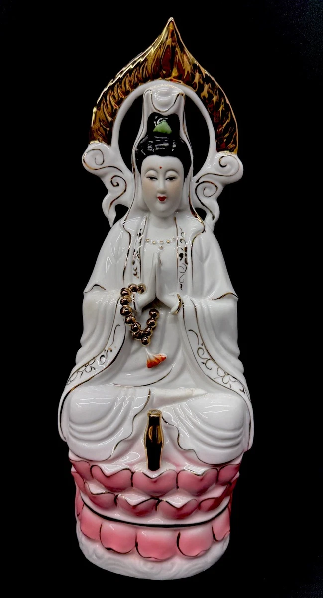 ♡Ec右1012 中国九江人形 子安観音菩薩 中国美術 ヴィンテージ 仏教 陶瓷古董中国Kwan-殷雕像、雕像| eBay