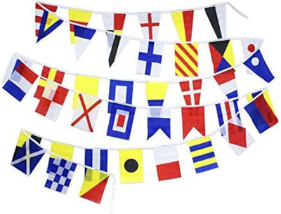 Flaglink International Marine Navy Signal Code Flag Set of 40 Flags 8X12 Inches