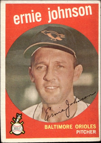 Ernie Johnson [Gray Back] #279 1959 Topps card