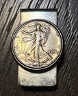 Vintage 1942 Silver Half Dollar Lady Liberty Money Clip 90% Silver Coin