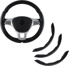 3pcs Carbon Fiber Car Steering Wheel Cover, Segmented Anti-Skid Steering Whee...